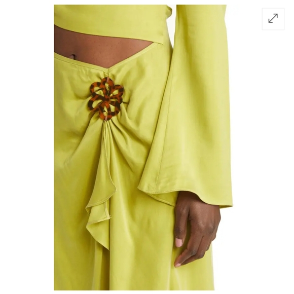 NWT $288 For Love and Lemons Allie Green Midi Dress Size Small - Picture 7 of 12